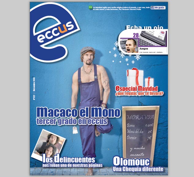 Más de 100 maquetaciones para el peridico universitario eccus.<br />Podeis ver una muestra online en <a href='http://issuu.com/luismsa/docs/eccus322' target='_blank'>Issuu</a> o descargar el <a href='http://booipi.com/work/eccus322.pdf' target='_blank'>PDF</a>